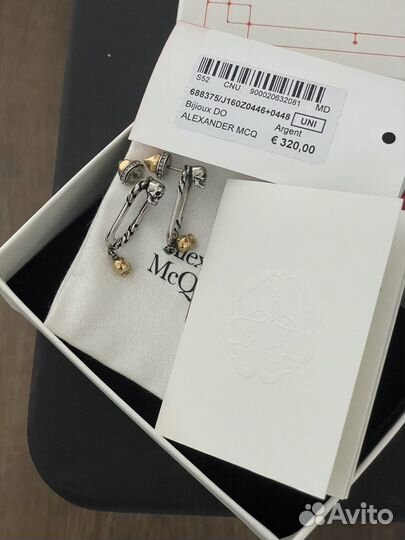 Серьги Alexander McQueen