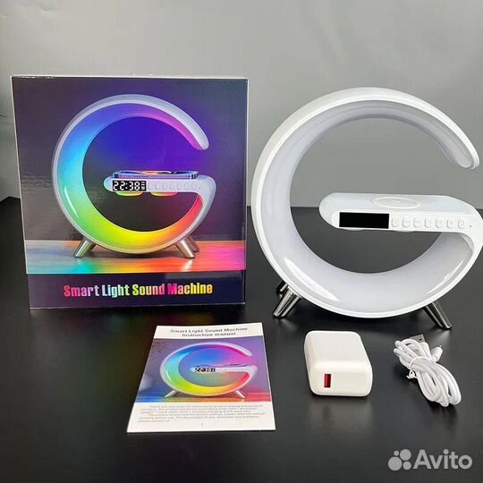 Светильник ночник с динамиком, Bluetooth 15 Вт, бе