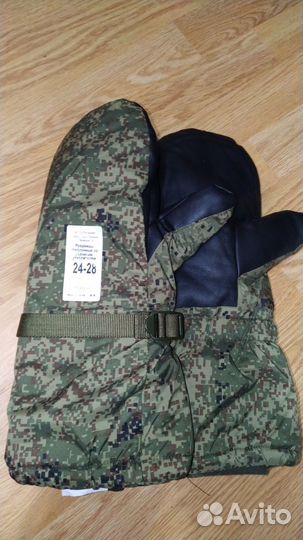 Рукавицы утепленные варежки вкпо пиксель