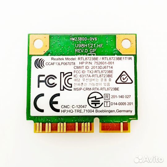 Модуль Wi-Fi Realtek RTL8723BE, HM23B00-0V6