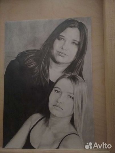 Портрет по фото карандашом