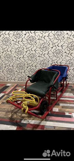 Санки для двойни с колесами