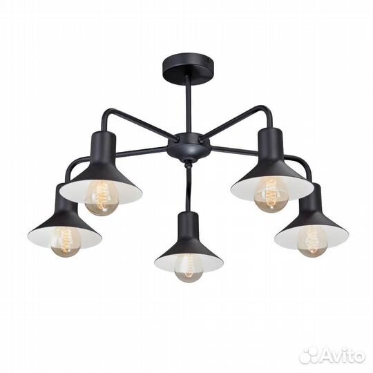 Люстра Vitaluce металл в гостиную лофт 5 ламп