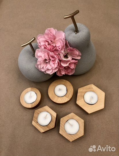 Подсвечник деревянный