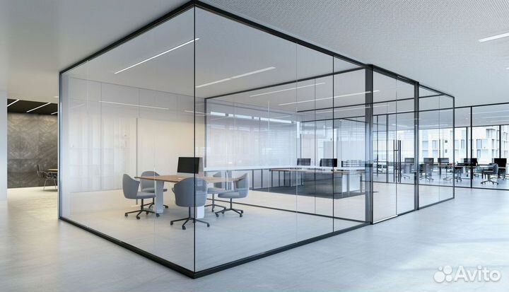 Стеклянная перегородка