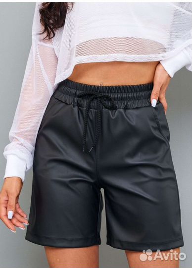 Женские шорты экокожа. Новые