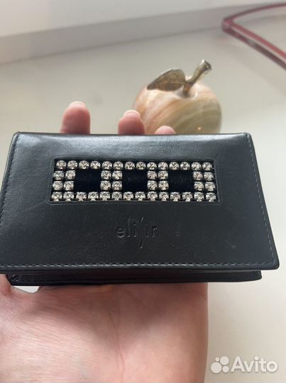 Визитница натуральная кожа со стразами Svarovski