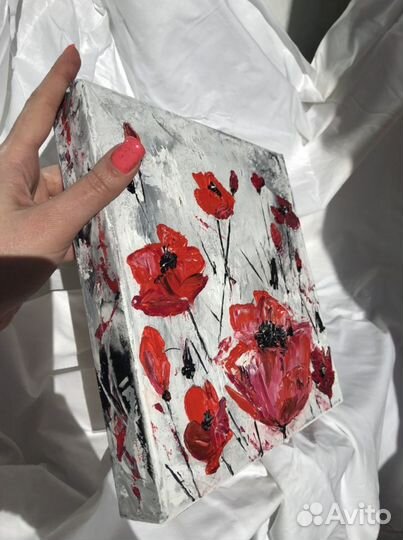 Картина маслом маки