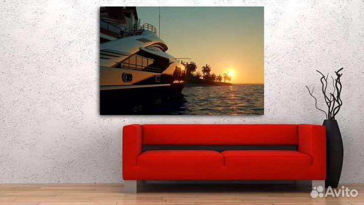 Картина маслом яхта в море