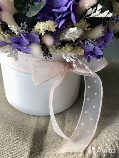 Букет сухоцветы в коробочке