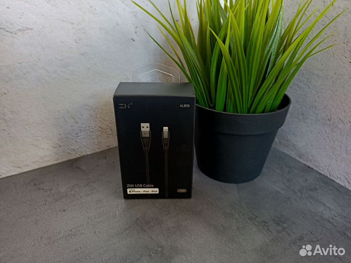Кабель USB/Lightning Xiaomi ZMI MFi 100см Черный