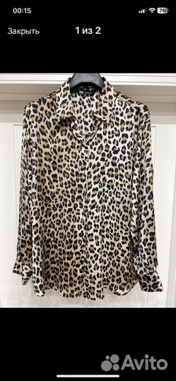 Блузка рубашка zara