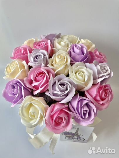 Букет из мыльных роз