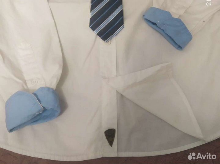 Рубашка белая и галстуки р. 146-152