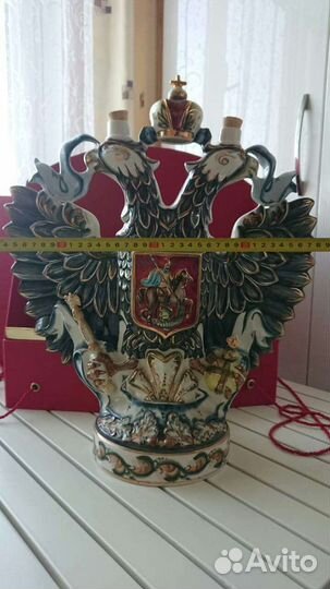 Штоф Бутылка Фарфор Герб 3 литра