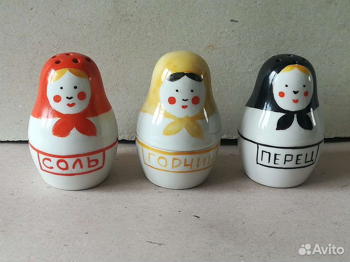 Солонка. перечница. горчичница. вербилки. 1950е гг