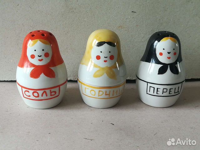 Солонка. перечница. горчичница. вербилки. 1950е гг