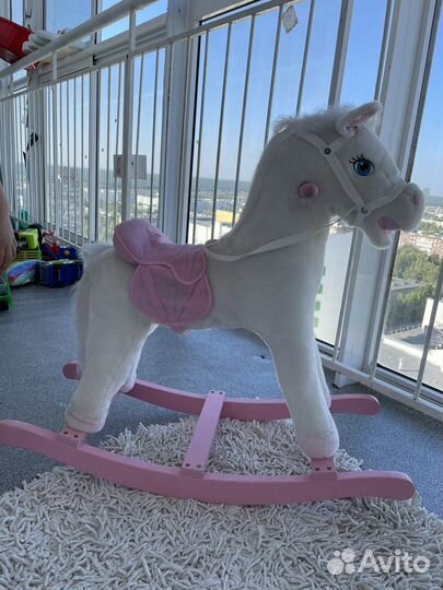Качалка лошадь белая Германия со звуками