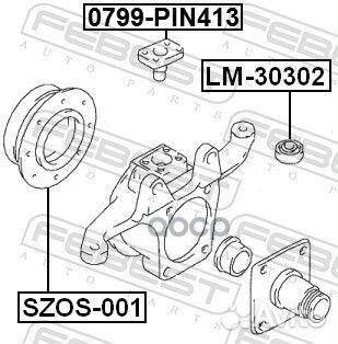 Палец кулака поворотного suzuki jimny SN413 1998