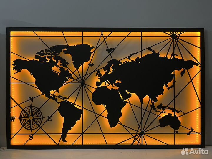 Карта мира на стену