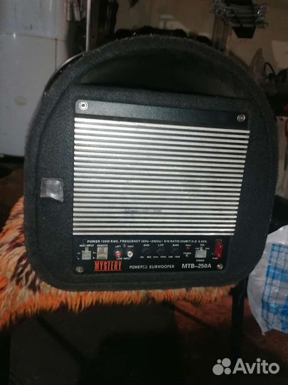 Сабвуфер mistery со встроенным усилителем для авто