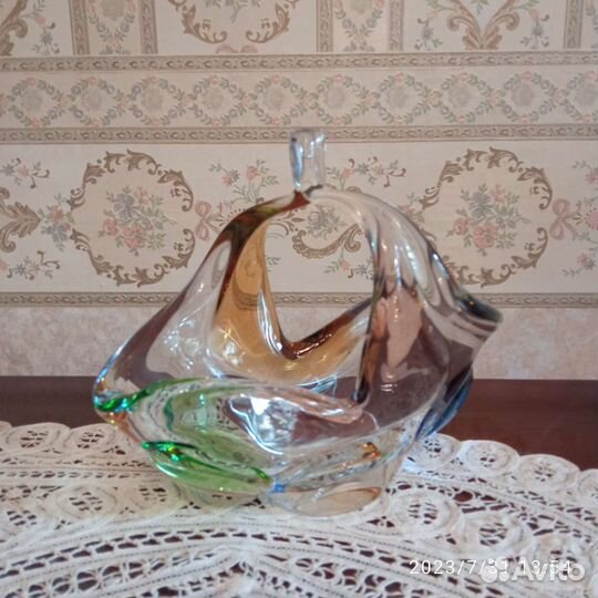 Вазы из цветного стекла Чехия