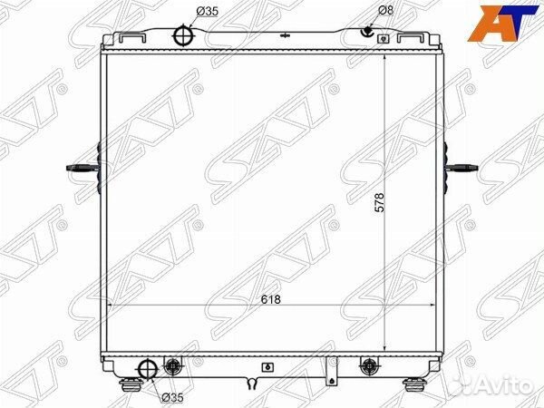 Радиатор KIA sorento 2.4/3.5 2002