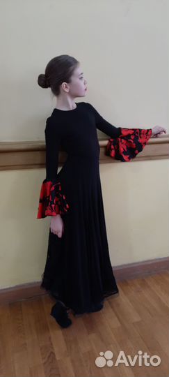 Костюм для танца Кармен для девочки. 10-11 лет