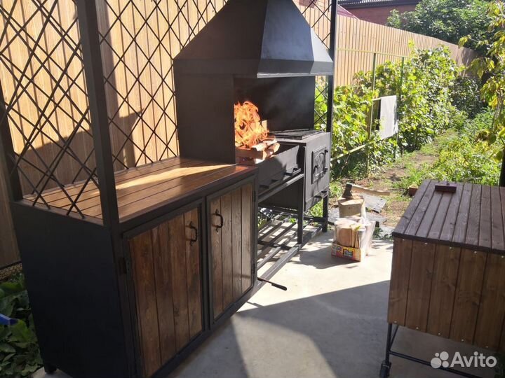Мангал с крышей