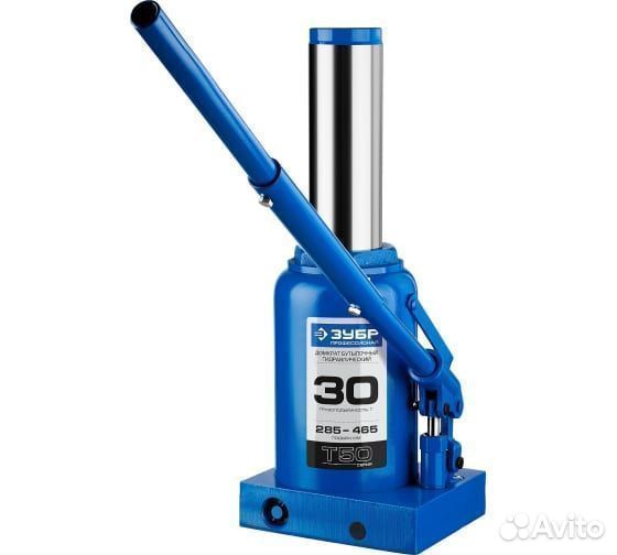 Бутылочный домкрат зубр 30т, 285-465 мм