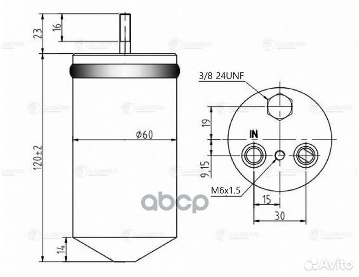 Ресивер-осушитель кондиц. для а/м Matiz (01)