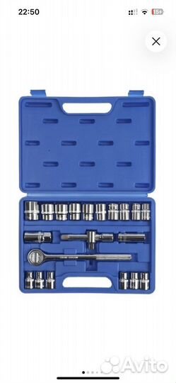 Набор торцевых головок Тундра 881880, 19 предм