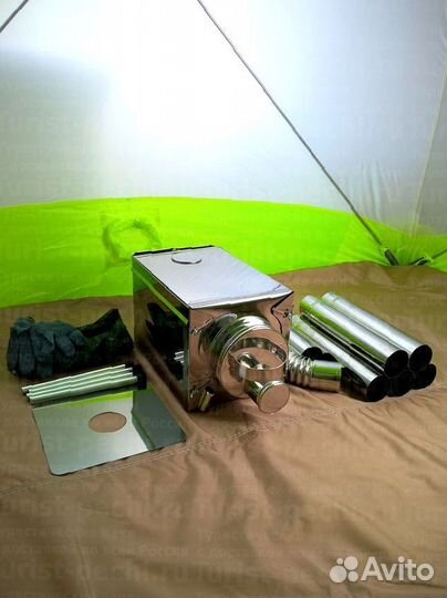 Походная печь Пошехонка Малая на 15 л. c 3Д экрана