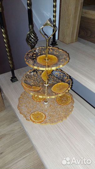 Фруктовница этажерка из эпоксидной смолы