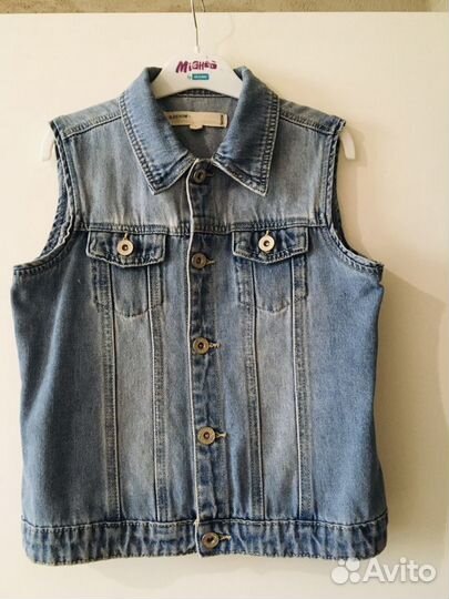 Джинсовая жилетка для девочки