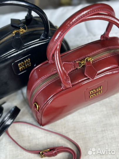 Сумка miu miu женская бордовая