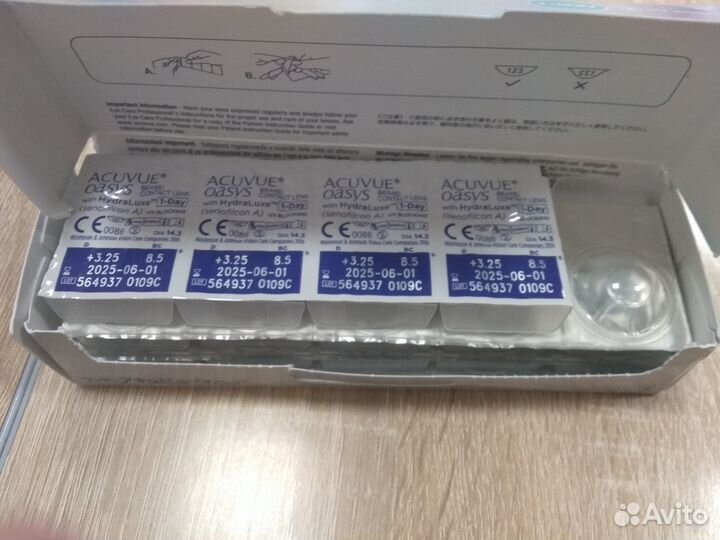 Линзы контактные acuvue oasys 1 day