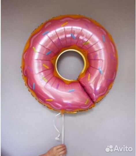 Фольгированный шар пончик Холодное сердце эльза