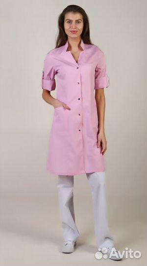 Халат мед. Алиса це. розовый (бордо №14 60-62)