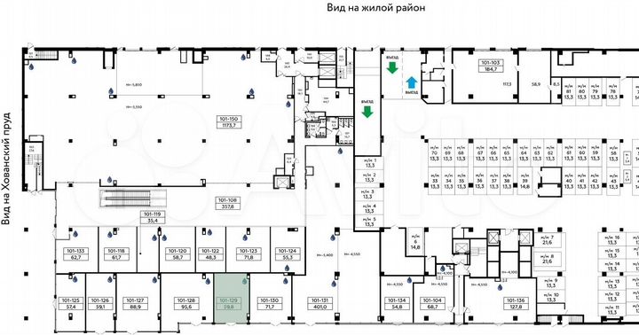 Аренда, торговое помещение, площадь 59.8 кв.м