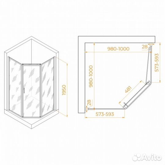 Душевой уголок RGW Passage PA-86S 100x100