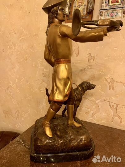 Фигура бронзовая с позолотой Италия