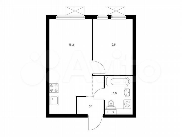 1-к. квартира, 32,4 м², 10/33 эт.