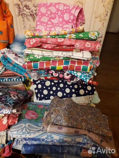 Ткани СССР разные для интерьера и постел