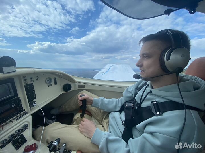 Полет на двухместном самолете