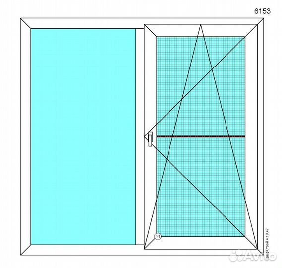 Окно пвх 1750x1410
