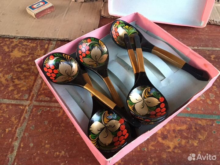 Набор ложек деревянных Касли СССР