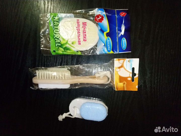 Щётки, пемза и мочалка (набор)