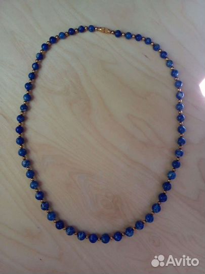 Винтажные бусы из лазурита