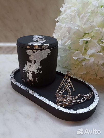 Ароматическая свеча из соевого воска в гипсе